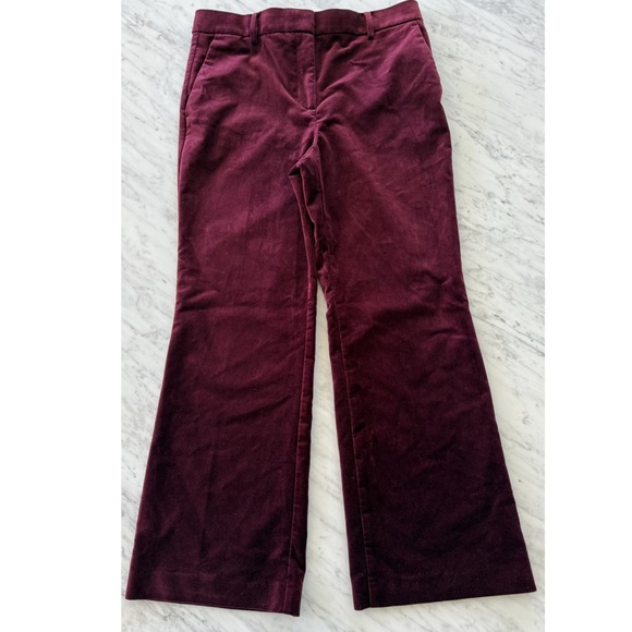 Ann Taylor The Petite Jayne Trouser Velvet Pant Mauve Rose Size 10P New - Picture 5 of 7